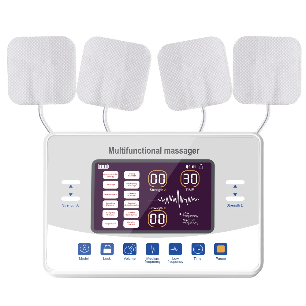 Tens Machine, 12 Modes Low Frequency Therapy Device TENS Machine EMS Muscle Stim