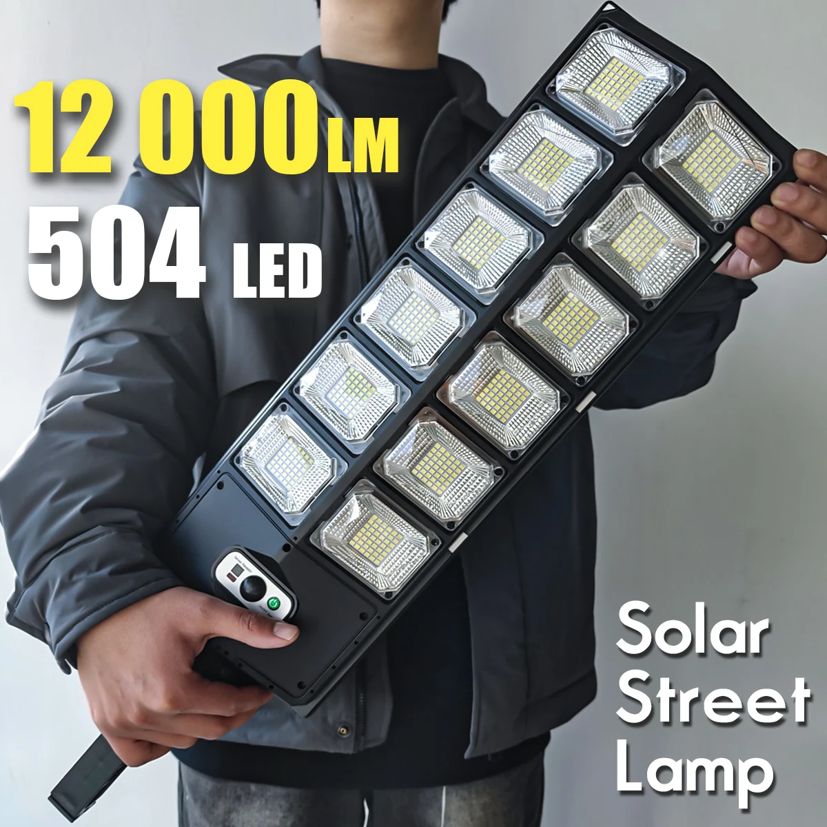 12000 Lumens Solar Lights Outdoor IP65 Waterproof LED Street Wall Lamp With PIR 