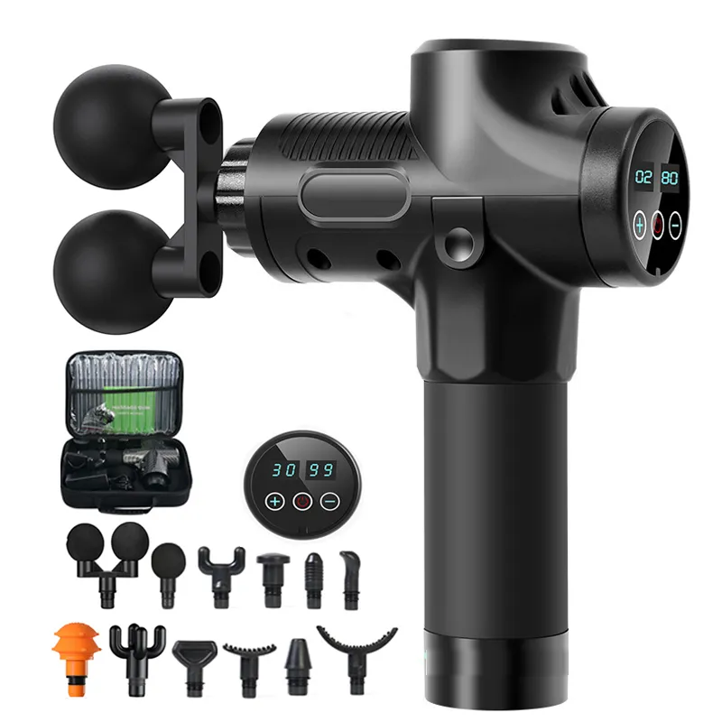12V Professional Massage Gun With Portable Bag Electric Percussion Fascia Gun Ti