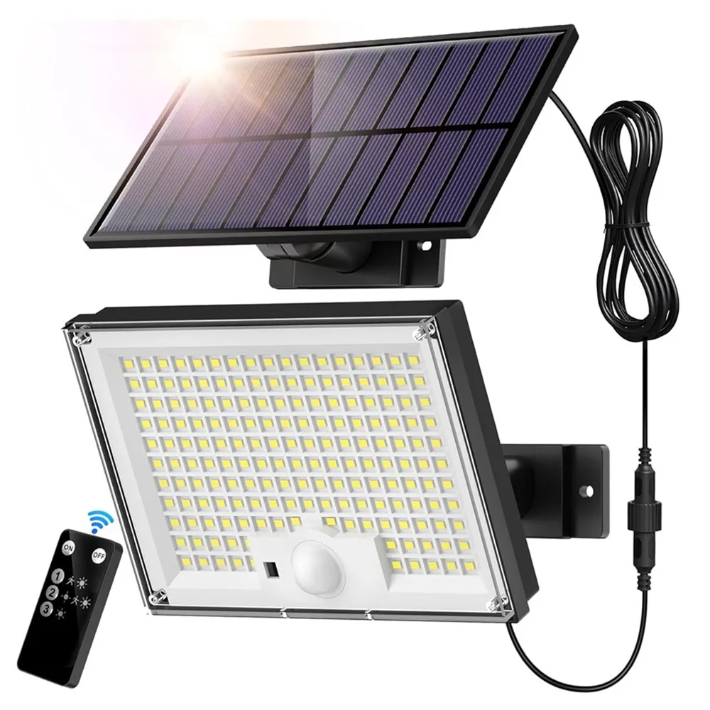 172LED Solar Light Outdoor Waterproof with Motion Sensor Floodlight Remote Contr
