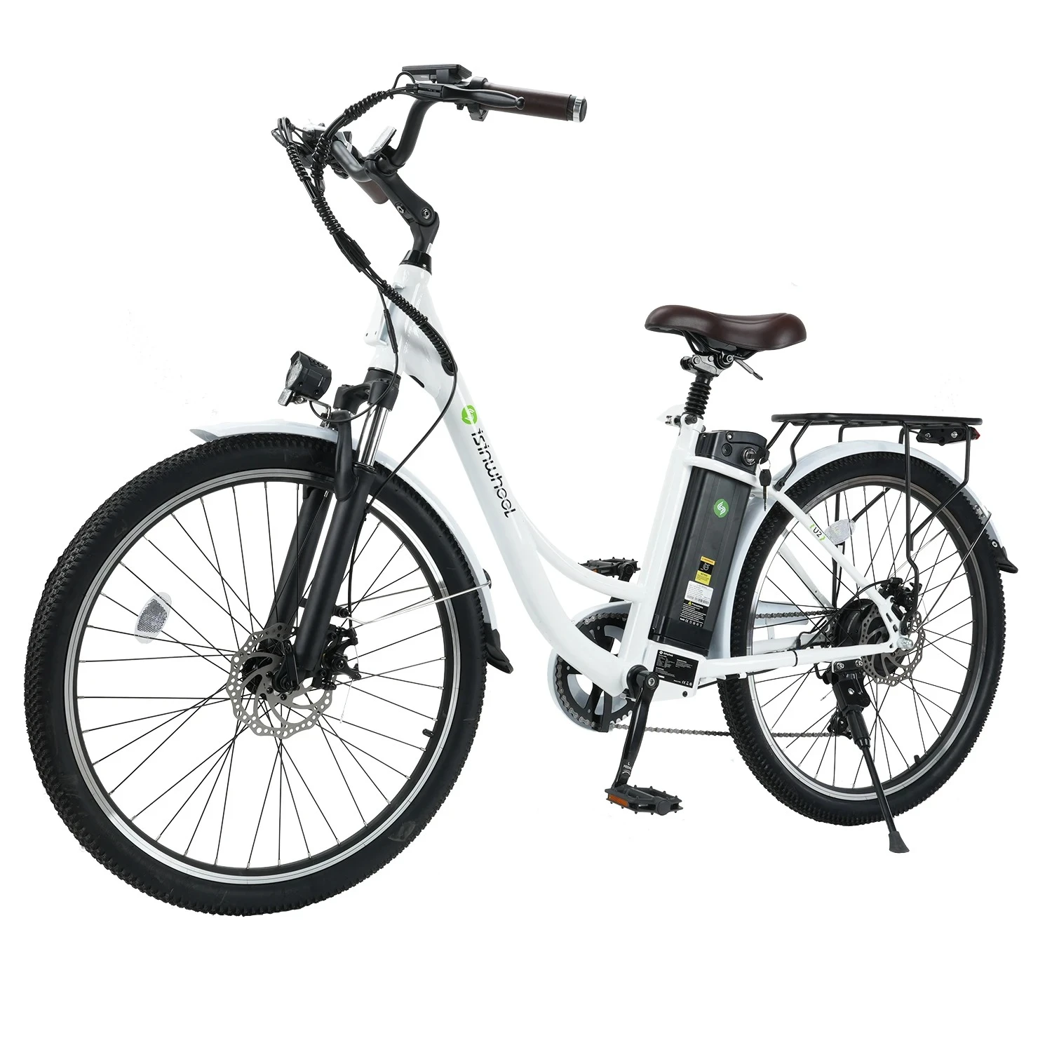Isinwheel U2 Adult Electric Cruiser Bike, 350W Motor 36V13Ah Battery ,City Commu