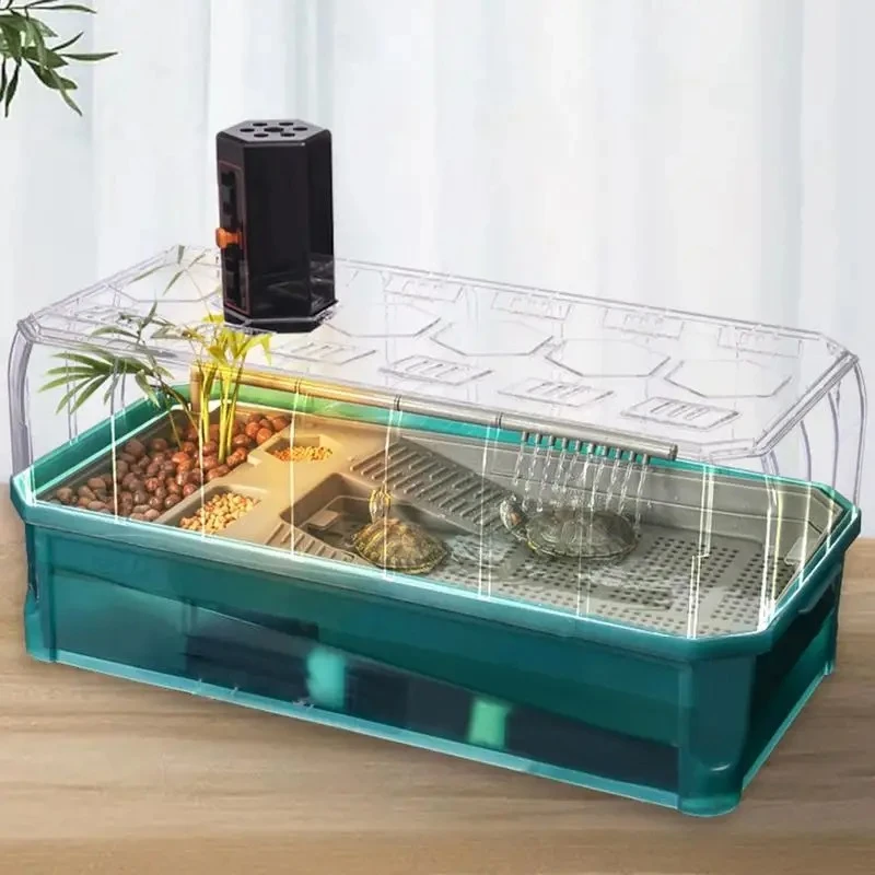 Turtle Aquarium Tank Multipurpose Habitat Tank For Tortoise White Tortoise Tank With Filter Tortoise Aquarium Habitat