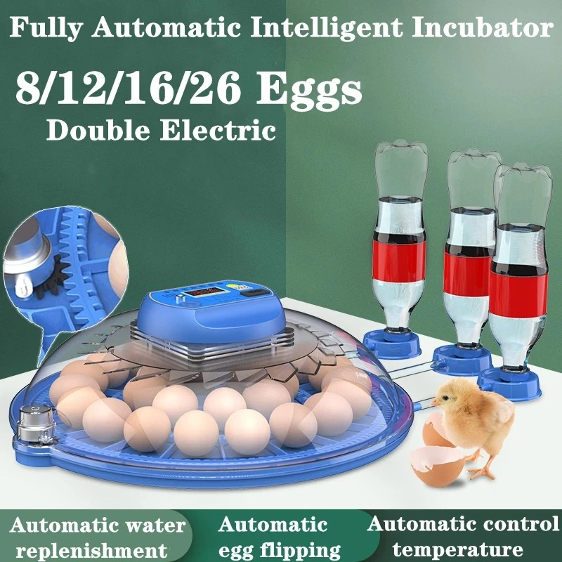 Flying Saucer Egg Incubator Fully Automatic Brooder 8-26 Egg Incubator With Water Ion Water Replenishment Temperature Control