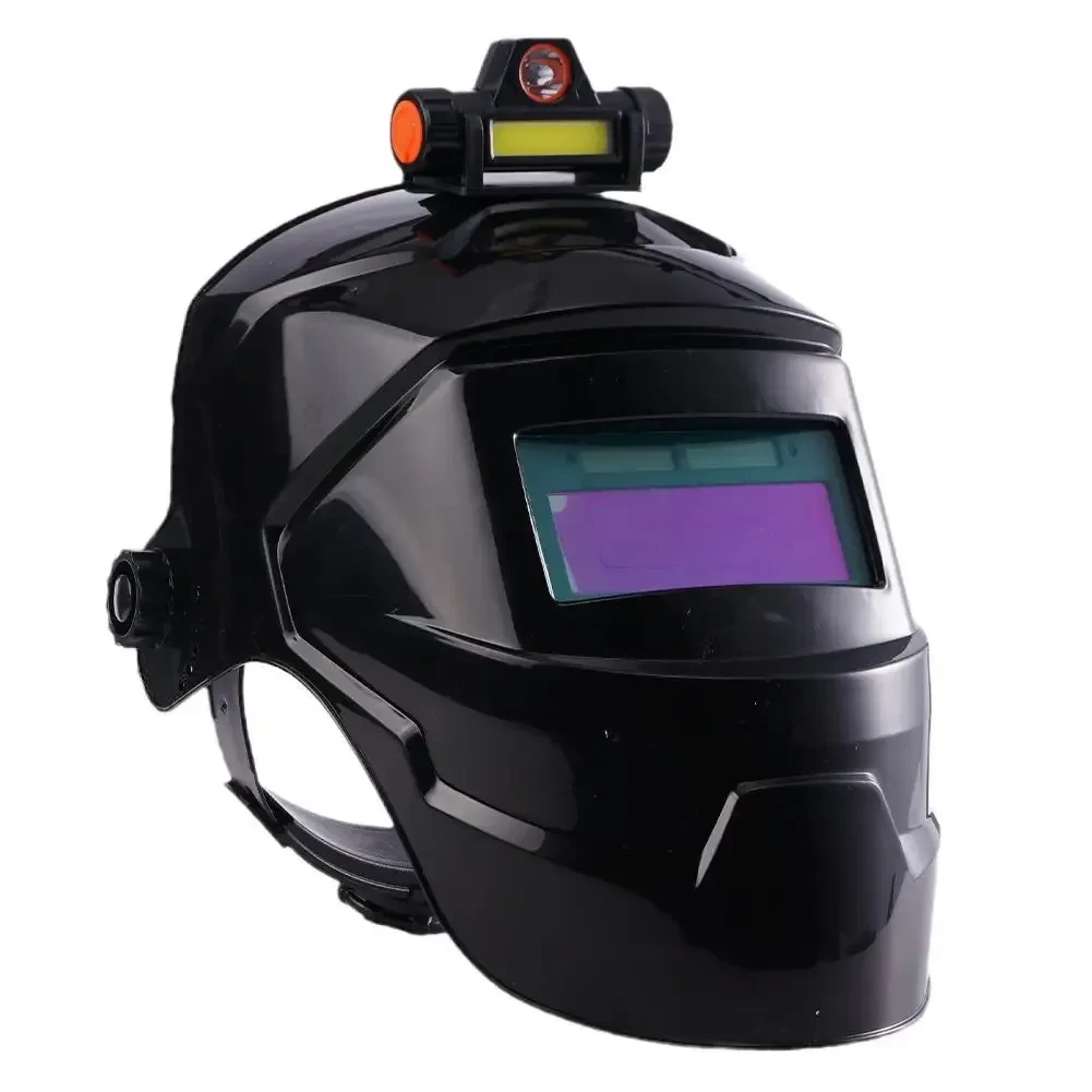 Auto-Darkening Welding Helmet - Rechargeable LED Headlight Electric Arc Weld Grinding Mask for MIG/TIG/Cutting Welding Filter