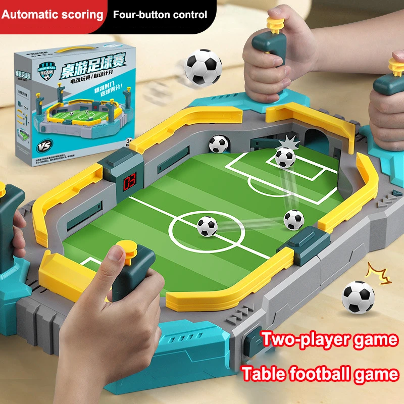 Dual-control Football Battle Game Educational Two-player Interactive Football Board Game with Scorer Children's Birthday Gift