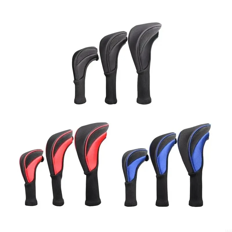U1JC 3 Pack Golf Club for Head Covers for Woods Long Cover Driver Fairway Golf Headcovers Set with Interchangeable No.