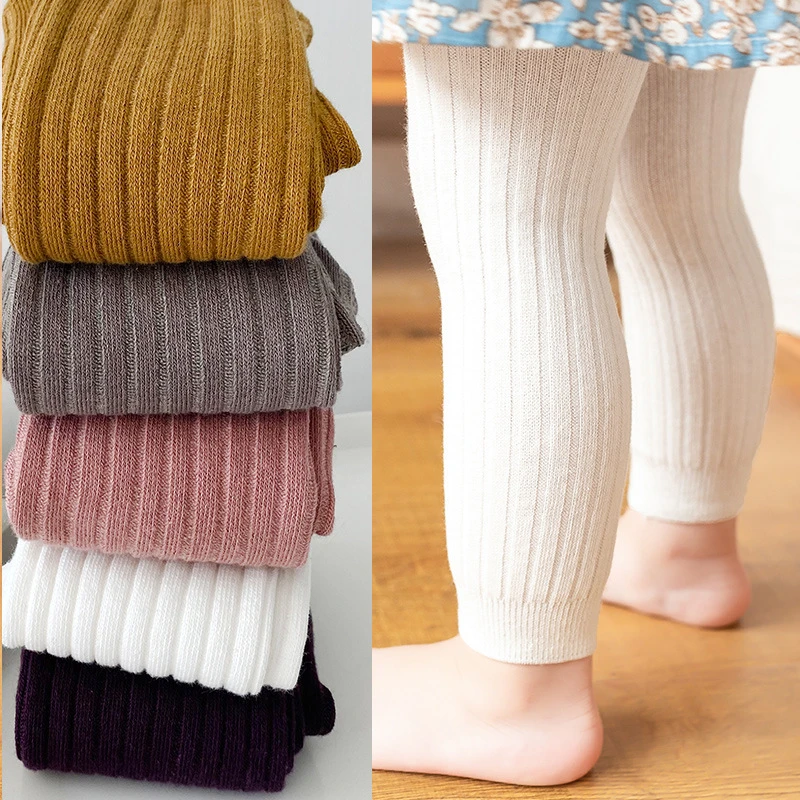 Spring Autumn Baby Pants Newborn Girls Leggings Soild Color Cotton Pants Kids Children Leggings 0-6 Years