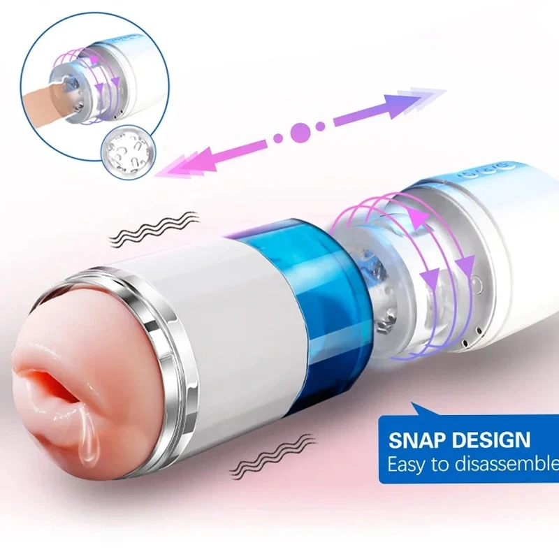 Automatic Male Masturbator Rotating Vibration Touching Cup Adult Male Masturbation Suction Cup Penile Trainer Adult Sex for Man