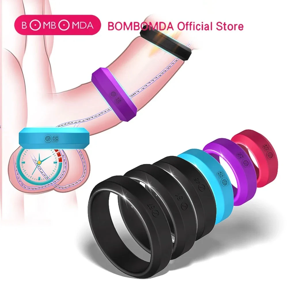 Men Penis Ring Silicone Cock Rings Male Lock Ejaculation Scrotal Ball Stretcher anillo hombre Cockring Adult Sex Toys For Men