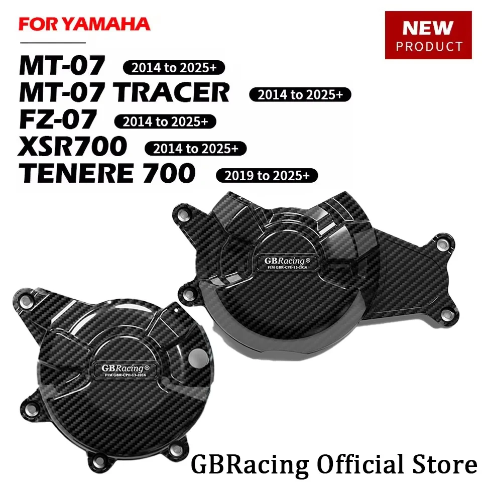 Original GBRacing For YAMAHA MT07 Motorcycle Engine Protection Cover MT07 FZ-07 2014-2024 Water Pump Clutch Alternator Cover