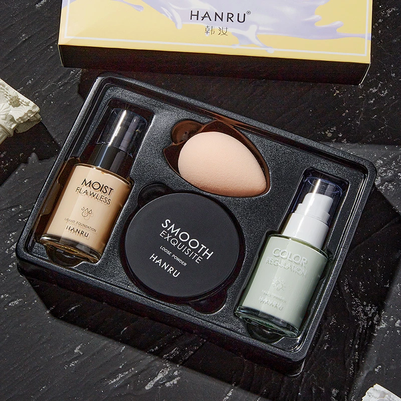 Beauty Base Makeup Four-Piece Set Primer Makeup Base Three-in-One Setting Powder Makeup