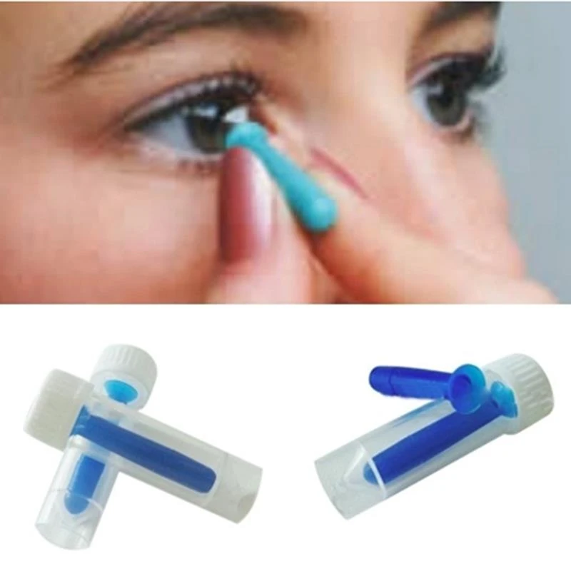 Pro Portable Contact Lens Inserter Remover Suction Holder Stick Tool Home Travel