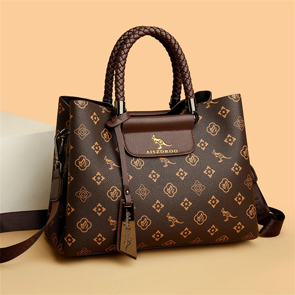 Elegant Women's Handbag Unique Handle Design Featuring a Stylish Pattern Spacious Interior Adjustable Strap Functionality
