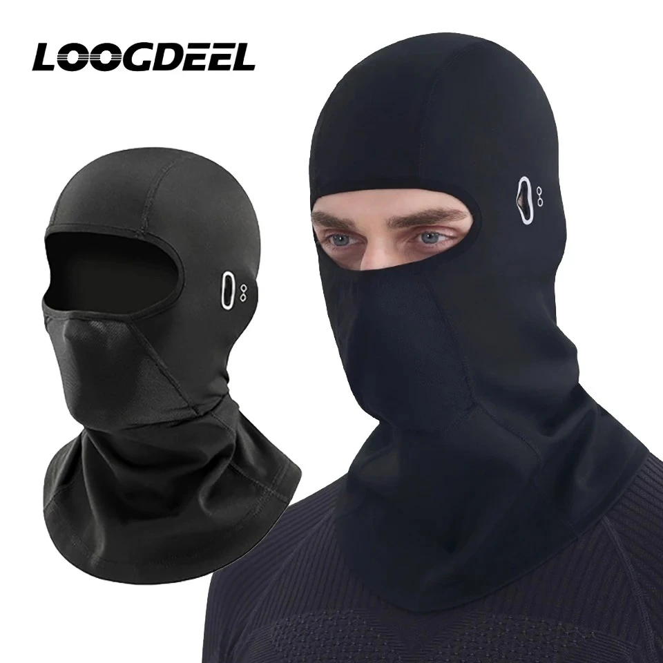 LOOGDEEL Winter Women Motorcycle Mask Warm Cycling Helmet Liner Caps Windproof Breathable Washable Equipment Balaclava Men's Hat