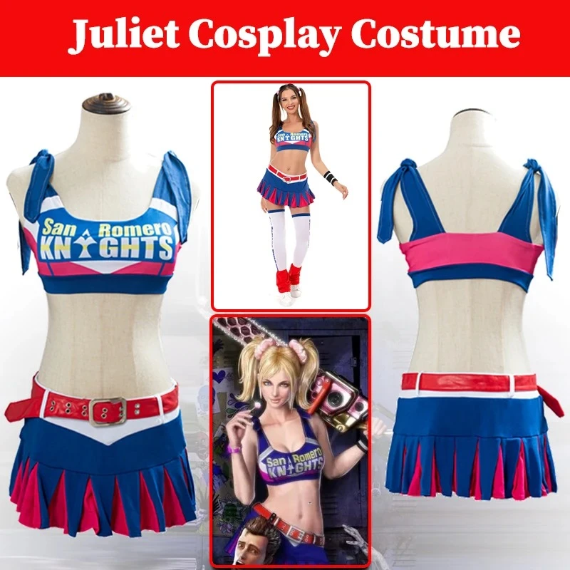Cosplay Lollipops Costume Game Chainsaw Outfits Women Roleplay Sexy Dress Headgear Full Set Halloween Party Suit