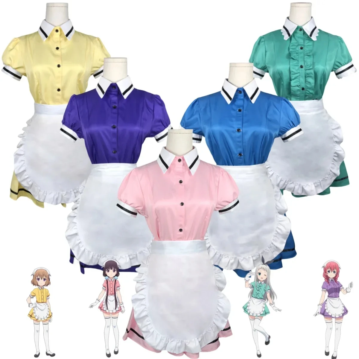 Anime Blend·S Sakuranomiya Maika Kanzaki Hideri Hoshikawa Mafuyu Hinata Kaho Amano Miu Cosplay Costume Cute Maid Dress Suit