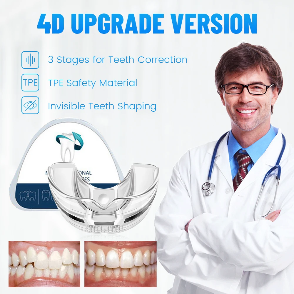 3Pcs Anti Snoring Bruxism Mouth Guard 3 Stages Dental Orthodontic Braces Teeth R