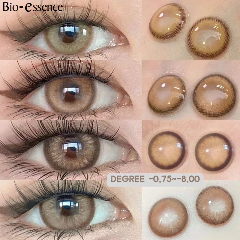 Bio-essence Colorcon 1 Pair Korean Lenses Colored Contact Lenses with Degree Myo