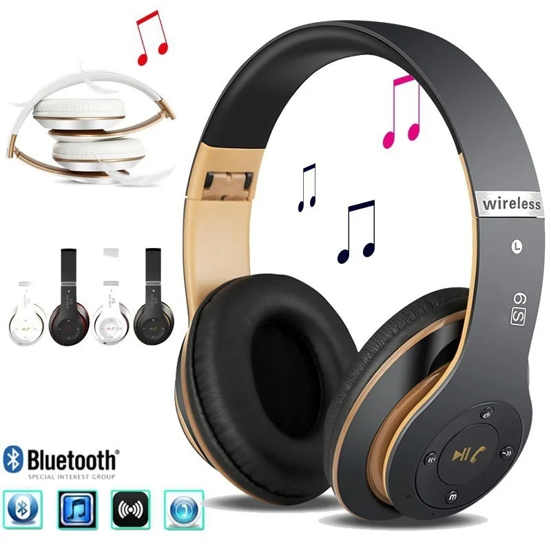 Drahtlose Kopfhörer Sport Bluetooth 5,0 Kopfhörer Faltbare Wirele Headset Ohr Kn