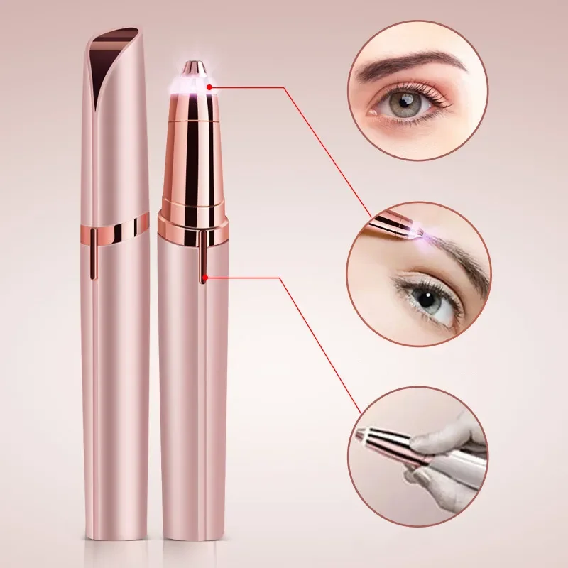 Electric Eyebrow Trimmer Women Hair Removal Eye Brow Epilator Mini Shaper Shaver