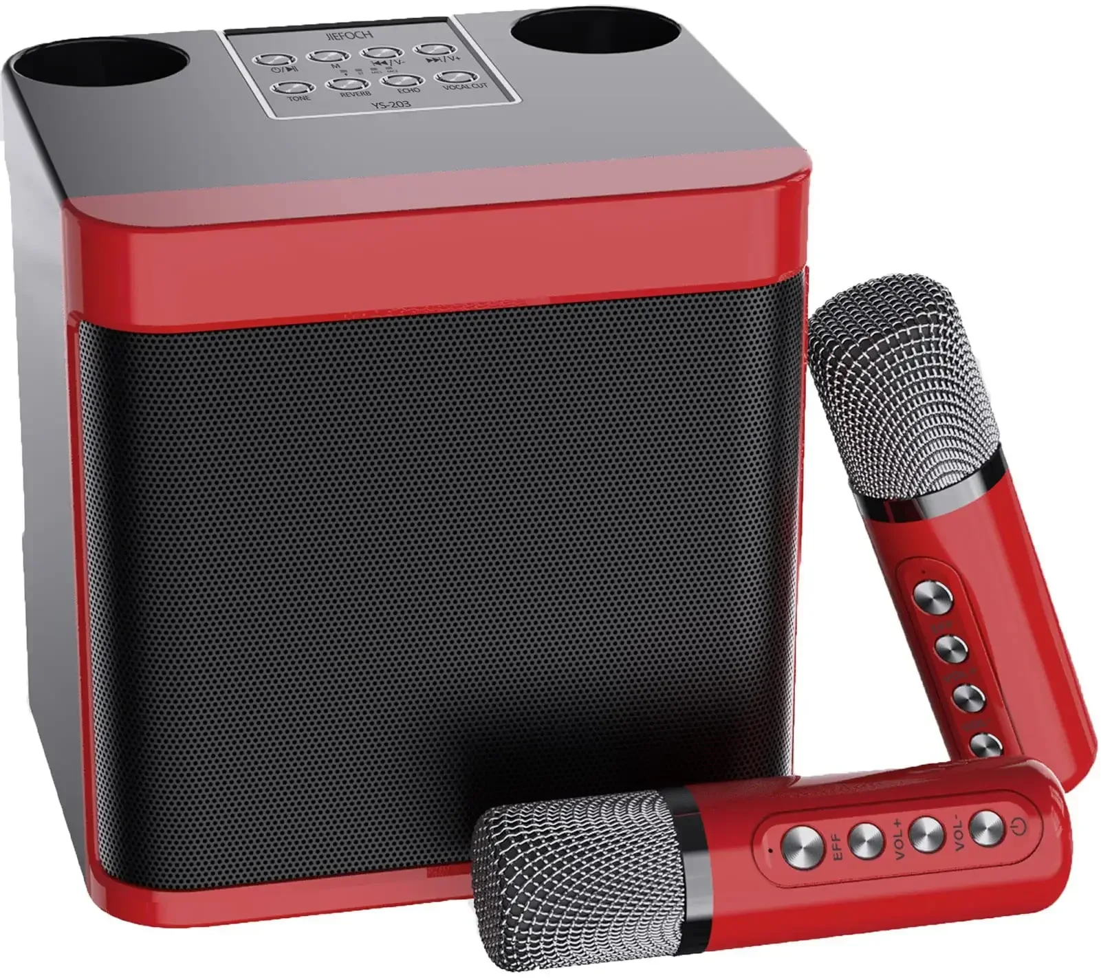 Family KTV Audio Set Dual Microphone Wireless Bluetooth Speakers Portable KTV Al