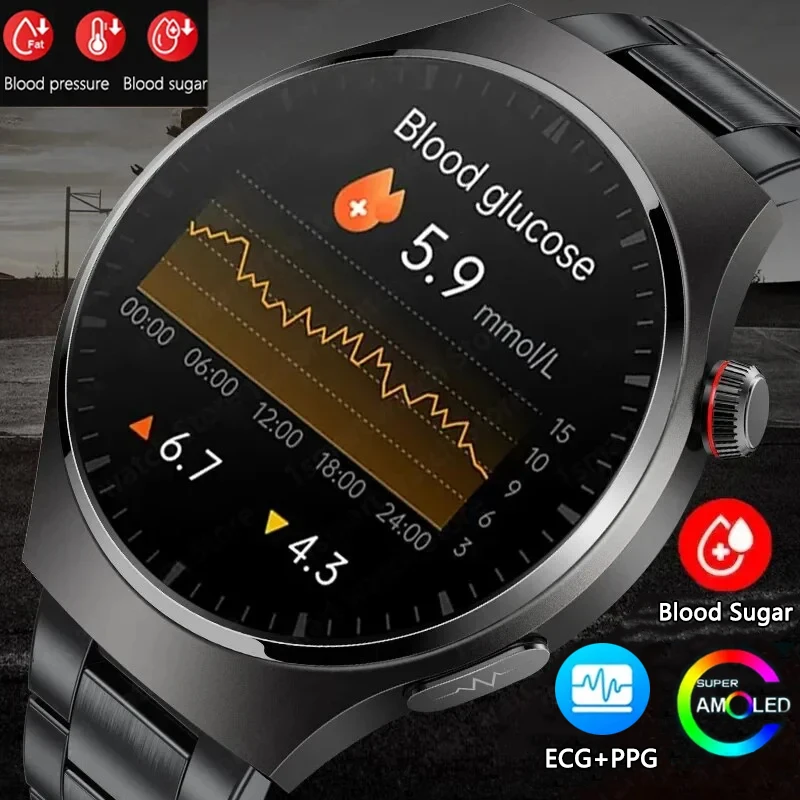 For Huawei Xiaomi 2023 New ECG+PPG Heart rate Smart Watch Men's AMOLED 466 * 466