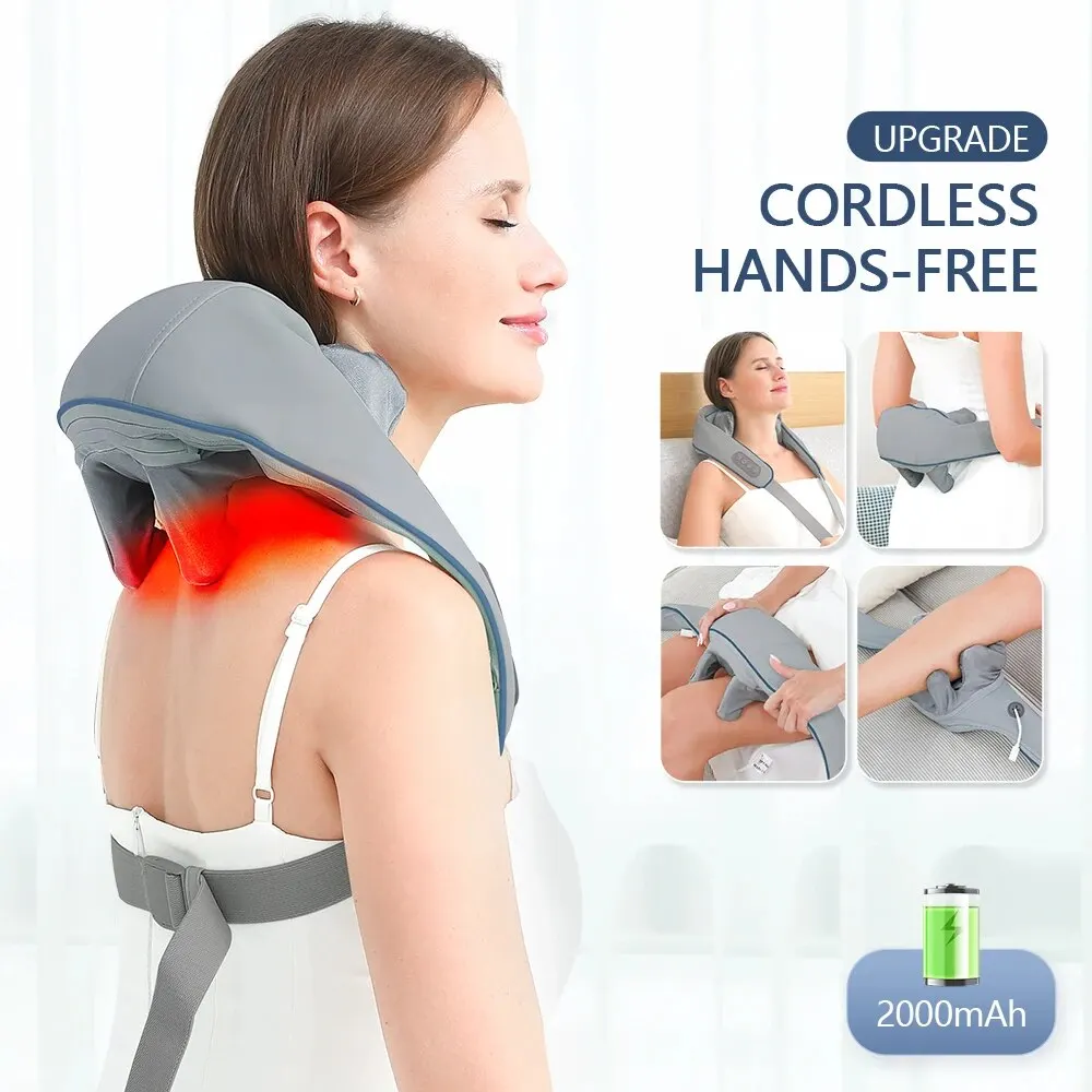 Wireless Neck And Back Massager Neck And Shoulder Kneading Massage Shawl Neck Ce