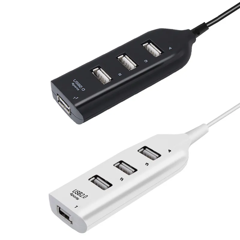 High Speed USB Hub 4 Port USB 2.0 with Cable Mini USB Splitter Hub Use Power Ada