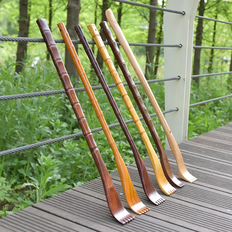 Long Handle Wooden Back Scratcher Massager Back Scratching Rake HouseholdWooden 