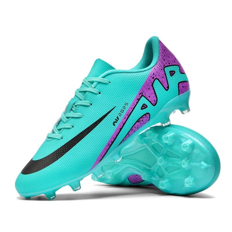 Men Light Soccer Shoes TF/FG Ankle Football Boots Outdoor Non-slip Grass Profess