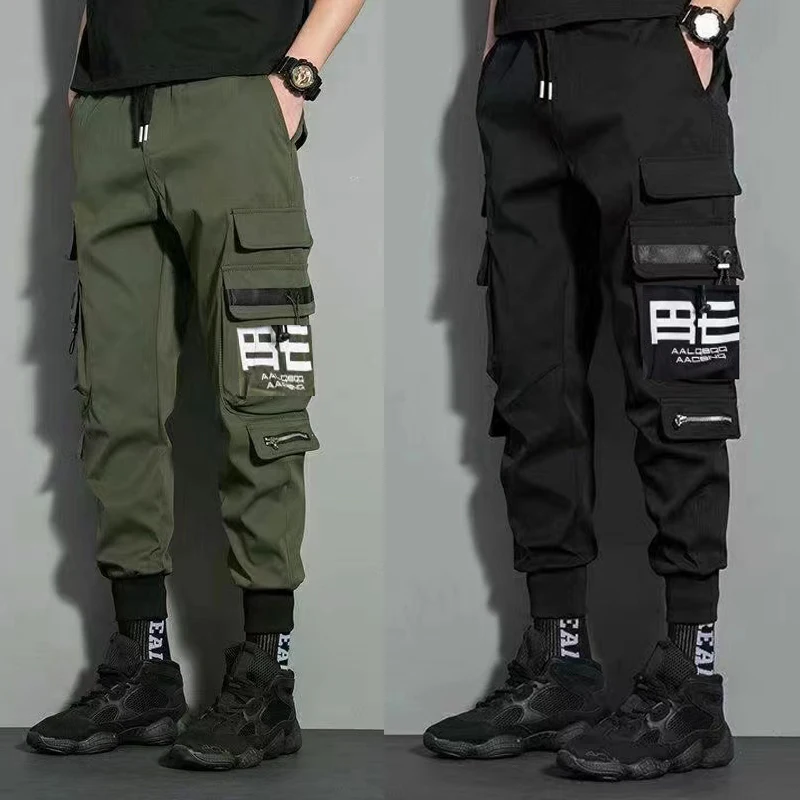 Multi Pocket Drawstring Cargo Pants, Men's Casual Cargo Pants For Summer Autumn 