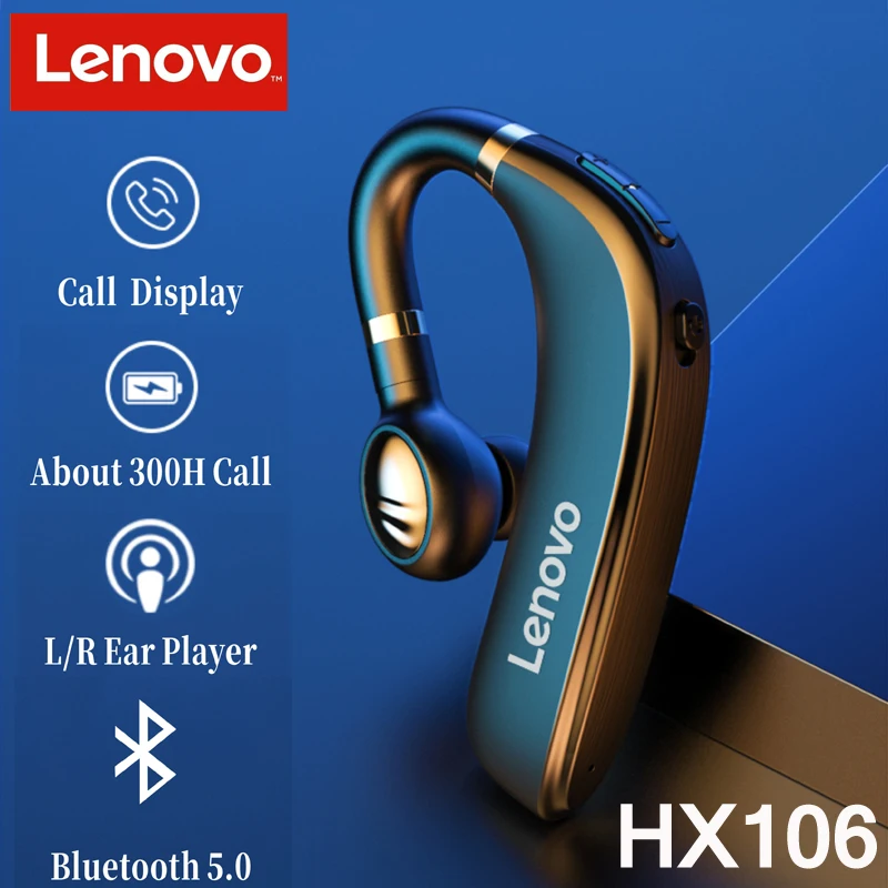 Original Lenovo HX106 Bluetooth Earphone Pro Ear Hook Wireless Bluetooth 5.0 Ear