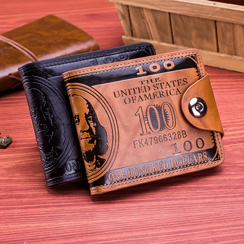PU Leather Wallet For Men Women Purse Wallets Credit Card Photo Holder billetera