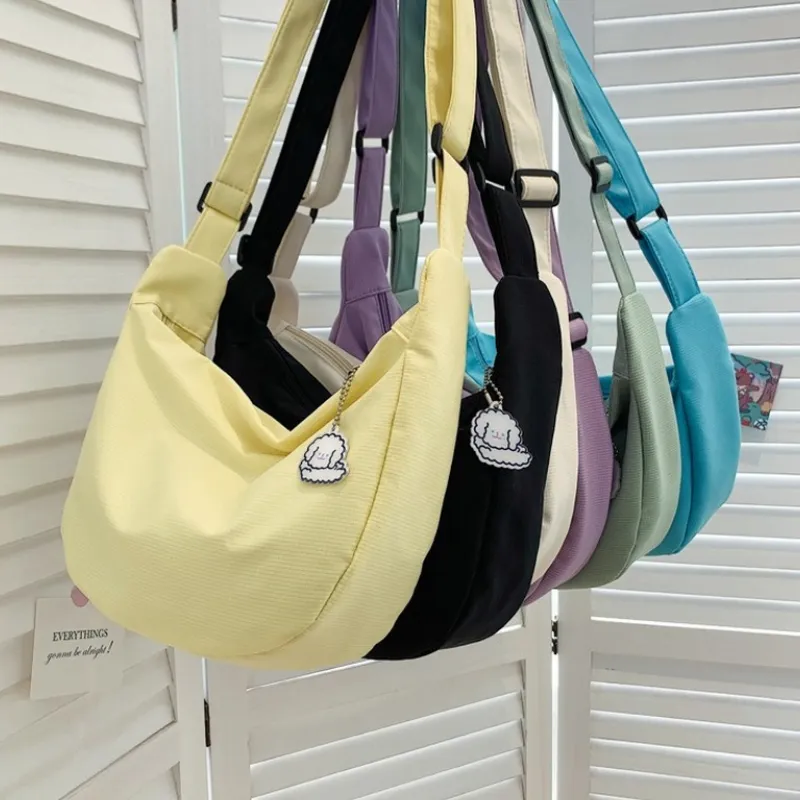 Shoulder Bags Women Solid Harajuku All-match Simple Multifunction Handbags Large