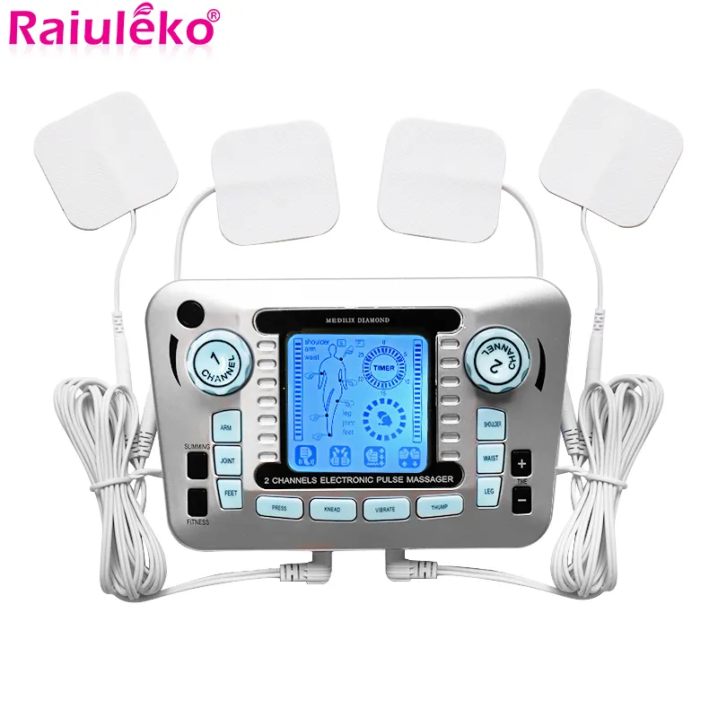 Tens Massager Ems Muscle Stimulator Acupuncture Electrical Pads Pulse Low Freque
