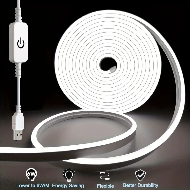 Touch Sensor LED Light Strip Dimmable Waterproof Flexible LED Neon Light Tape Be