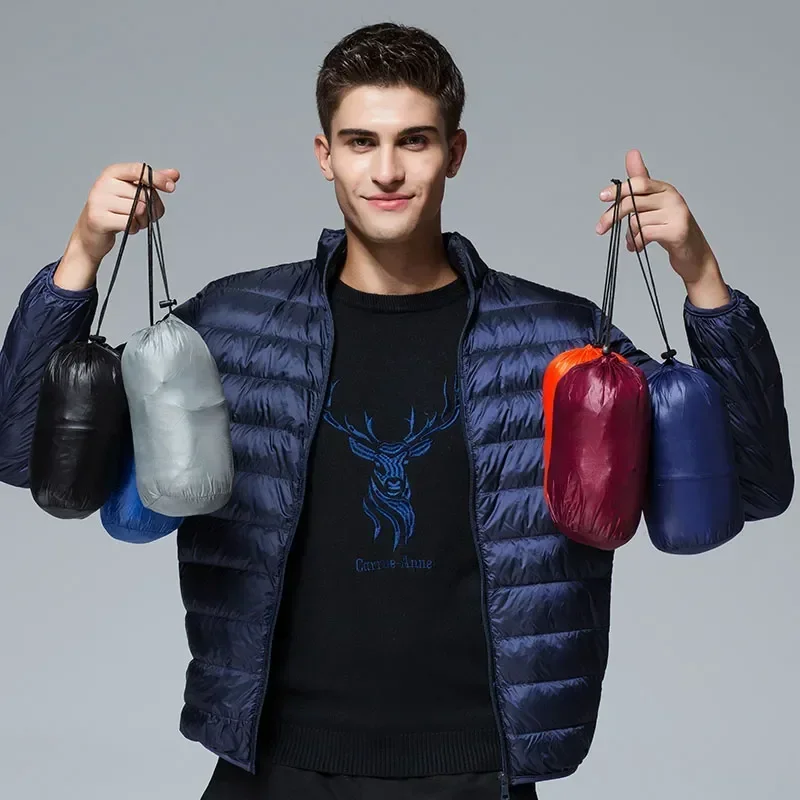 Autumn Winter New Ultra Light White Duck Down Jacket Men Waterproof Casual Outdo