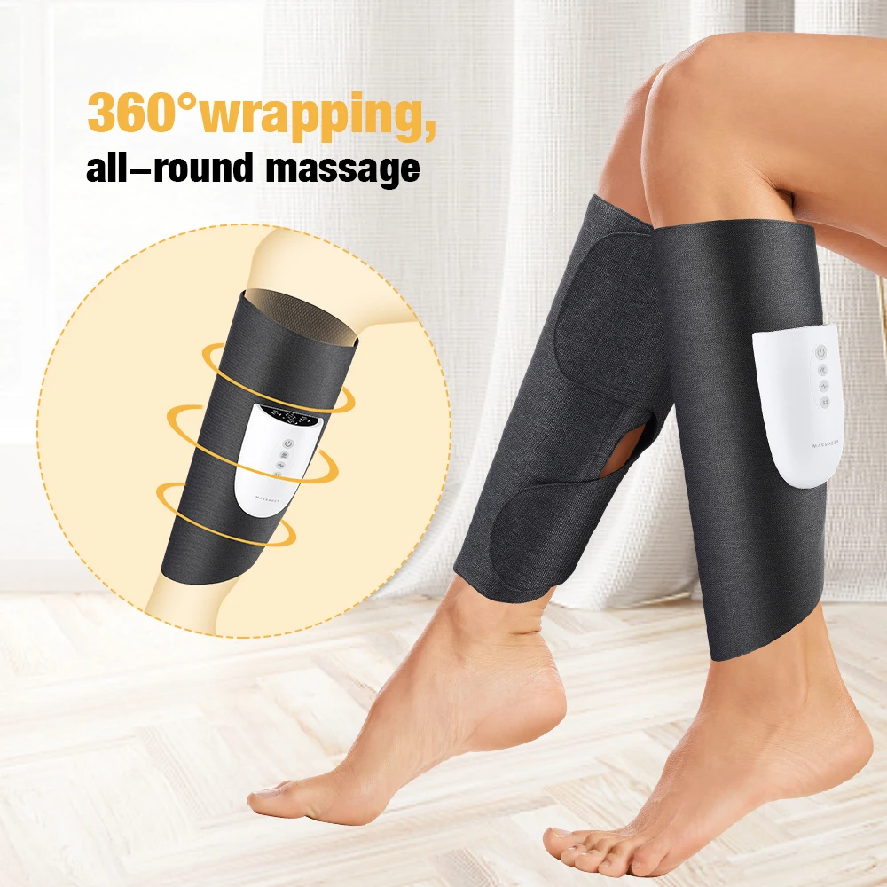 Wireless EMS Calf Massager Airbag Vibration Hot Compress Muscle Relax Blood Circ