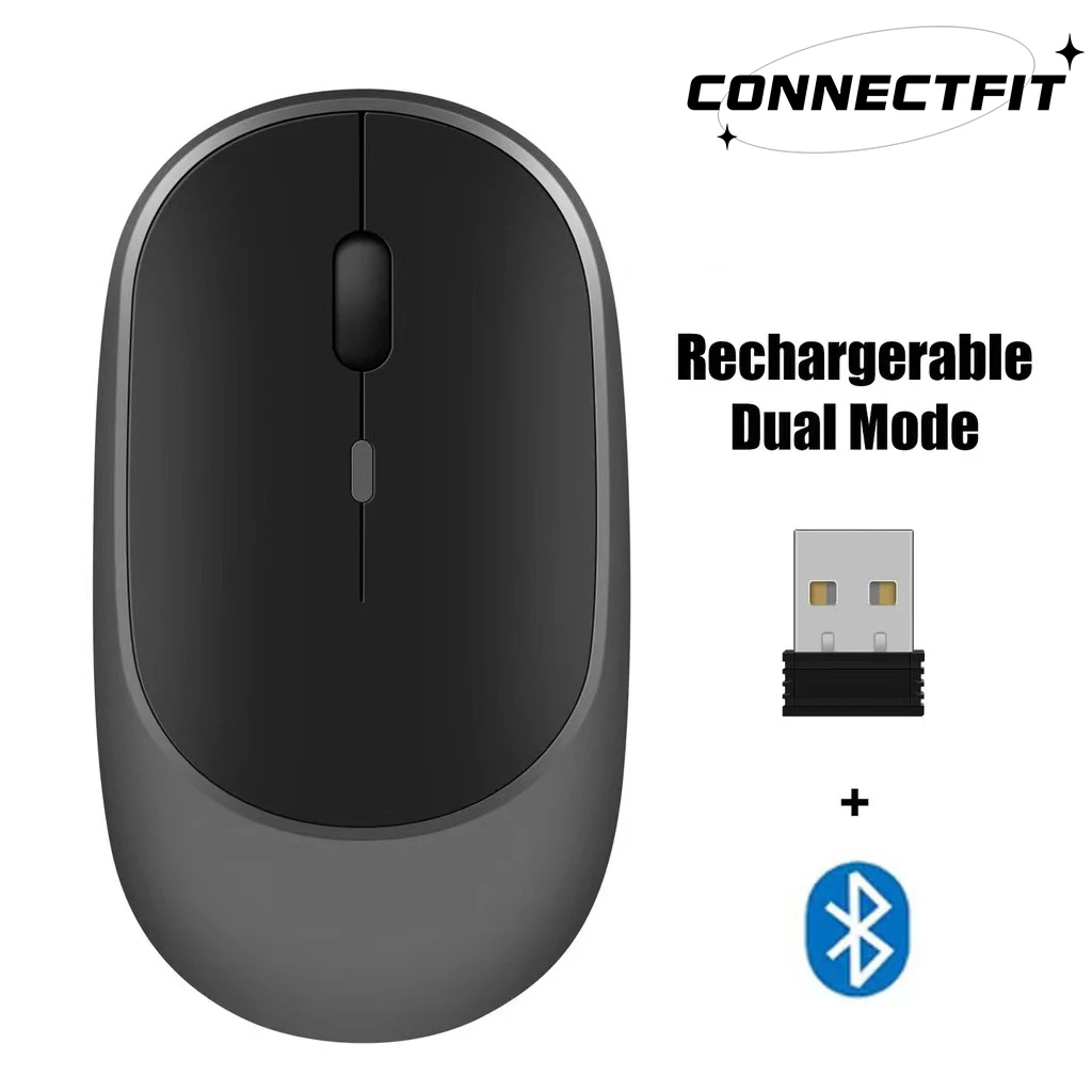 Wireless Mouse Blueteeth 2.4G Portable Silent Ergonomic Mice For Laptop iPad Tab