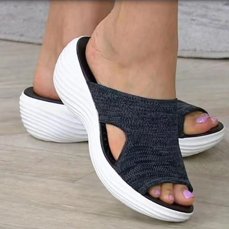 Women Sandals Elastic Force Summer Shoes With Low Heels Sandals Summer Women Sli