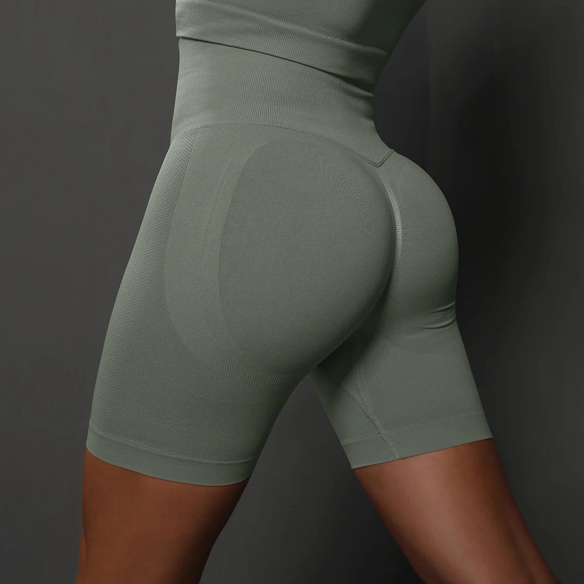 Yoga Shorts Women Sports Shorts Seamless Gym Workout Shorts High Waist Push Up F