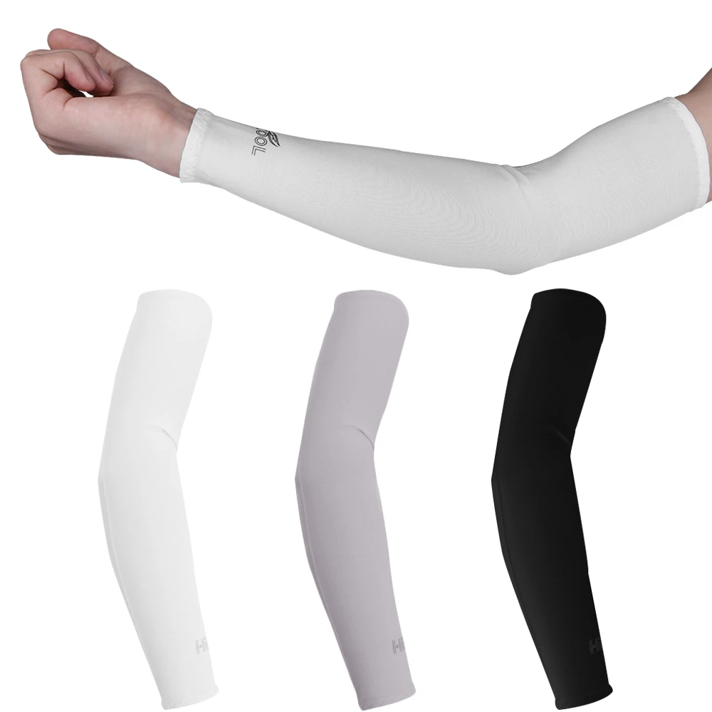 2Pcs Arm Sleeves Warmers Sports Sleeve Sun UV Protection Hand Cover Cooling Warm