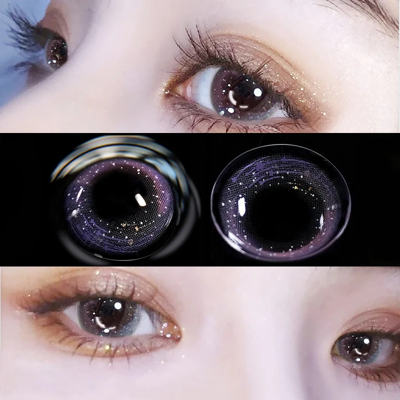 Contact Lenses For Eyes yearly one Pair Myopia Colored Lenses Soft Eye Contacts 