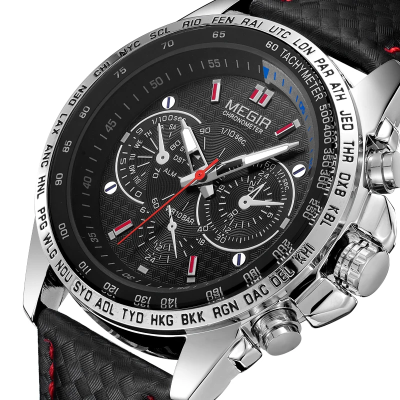 MEGIR Men Watches Top Brand Luxury Quartz Watch Men Fashion Casual Luminous Wate