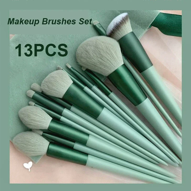 13 PCS Makeup Brushes Set Eye Shadow Foundation Women Cosmetic Brush Eyeshadow B