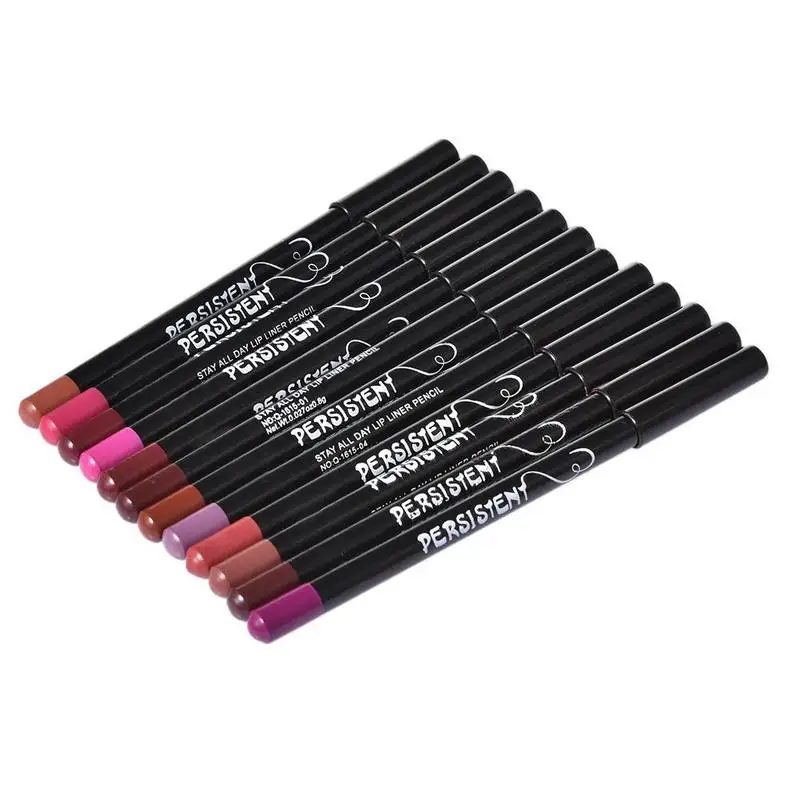 12 Colors Cosmetic Lipstick Pen Matte Long Lasting Pigments Waterproof Lady Char