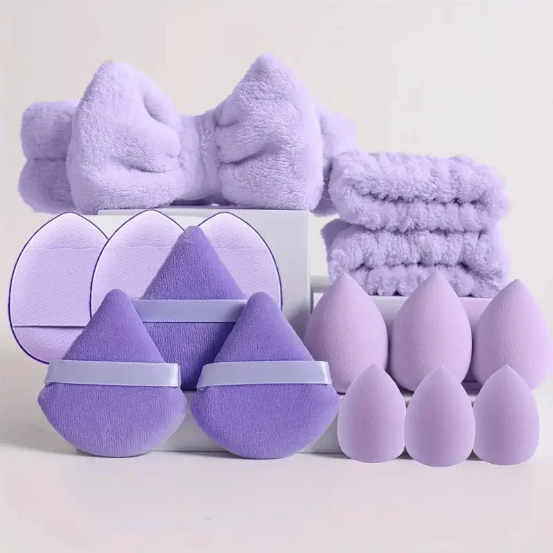 15pcs Facial Makeup Tools Set Soft Washable Face Body Powder Puff Makeup Sponge