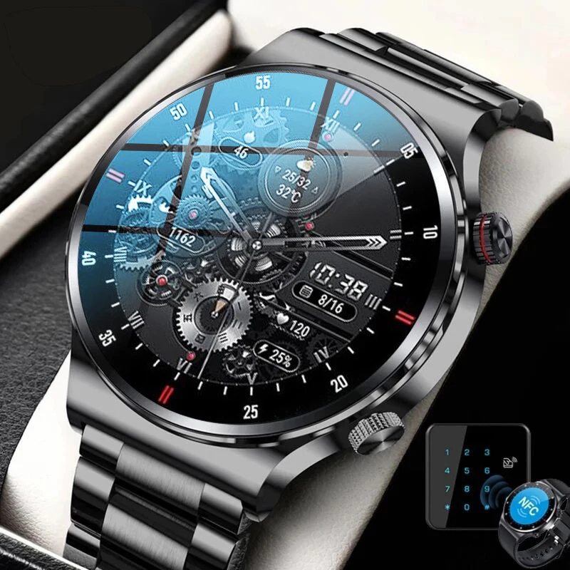 2023 Luxury Smart Watches Men NFC BT Call Fitness Waterproof Sports Wrist Intell