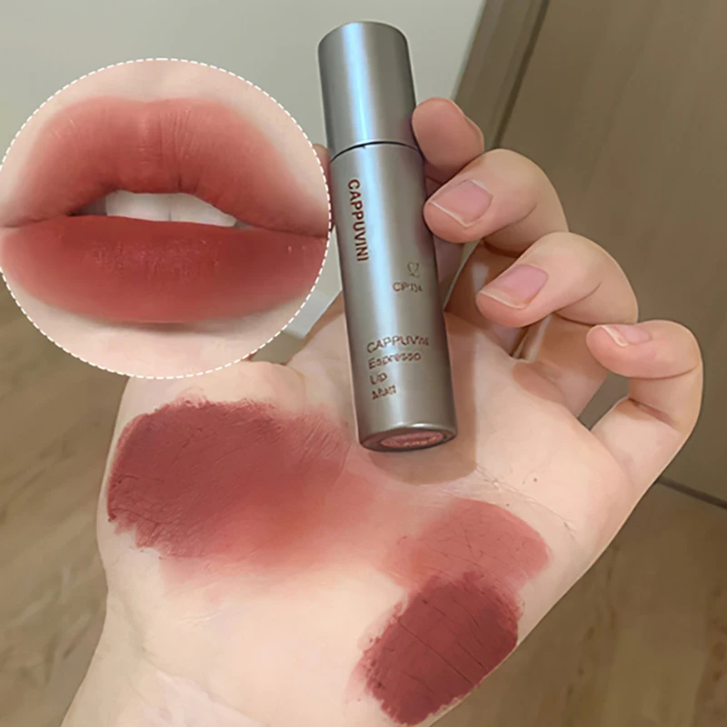 Single Velvet Matte Mist Lip Gloss,Waterproof Non-Stick Cup Lip Glaze Smudge Pro