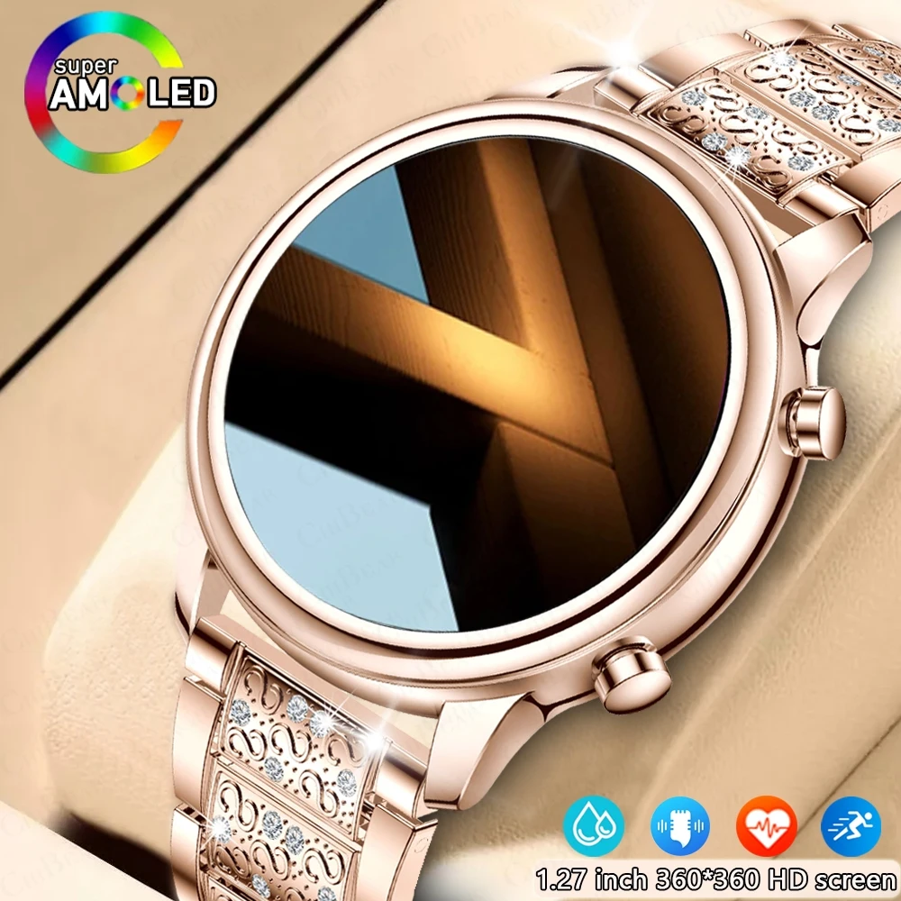 For Xiaomi HD Bluetooth Call Watch 2024 New ECG Smartwatch Women AMOLED 360*360 